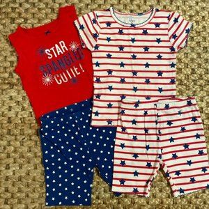 Bundle: girls size 2T 4th of July outfit twins